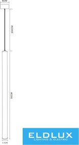 UNIVERSO függeszték 3w 4000k 300lm 32x500mm IP20 fekete