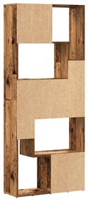 antik fa színű szerelt fa könyvespolc 67 x 24 x 161 cm