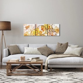 Kép - Napraforgó, festmény (órával) (90x30 cm)