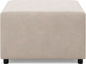 Zeus puff, bársony, 70x70, bézs