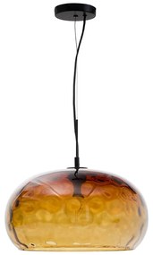 Borostyán színű üveg függőlámpa üveg búrával ø 40 cm Balma – Kave Home
