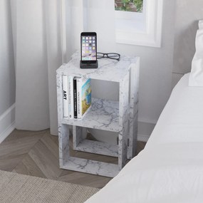 Éjjeliszekrény Lonie - Carrara Marble