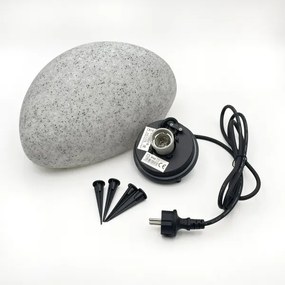 Kültéri dekoratív lámpatest LUMISTONE 1xE27/15W/230V IP65 átm. 31,8 cm