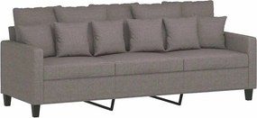 vidaXL 3 személyes fekete szövetkanapé 180 cm