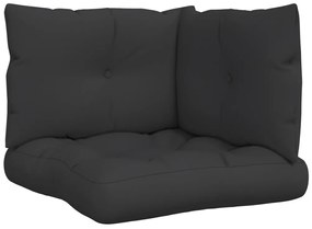 3 db fekete szövet raklappárna