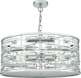 DAR LIGHTING SEV0650 SEVILLE Kristály Függesztett Lámpa Csiszolt Króm E14 IP20