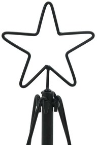 Karácsonyi kúp fa állvánnyal Fekete 90 cm Acél