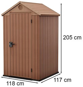 Darwin 4x4 műanyag kerti ház barna