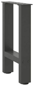 2 db antracitszürke acél dohányzóasztal láb 28 x (42-43) cm
