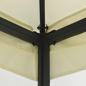 krémszínű pavilon hálóval 300 x 400 x 265 cm