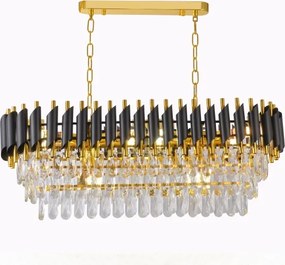 Brilagi - Láncos csillár ECLIPSE 10xE14/10W/230V 78x28 cm fekete/arany