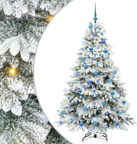 vidaXL Mű karácsonyfa 300 LED-del állvánnyal Fehér 180 cm PE és PVC