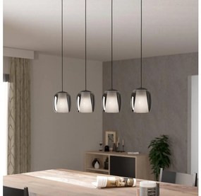 Eglo 901193 - Csillár zsinóron CIAMPINO 4xE27/28W/230V szürke