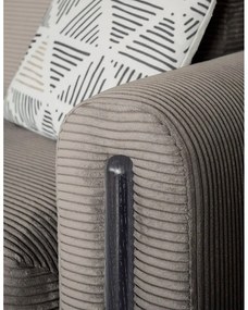 Világosbarna kordbársony kinyitható-tárolóhelyes kanapé 244 cm Arcadova – ELTAP