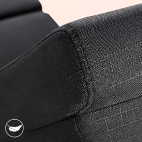 LONDON relaxfotel masszázs- és fűtési funkcióval, 186x55x89 cm, antracit Casaria