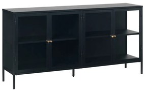 Fekete fém tálalószekrény 170x85 cm Carmel – Unique Furniture