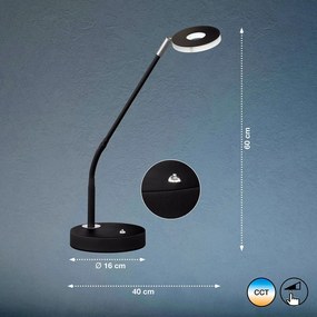 Fischer & Honsel modern asztali lámpa dent bézs fekete szürke fhl50416