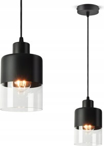 Mennyezeti Lámpa Függő Csillár Dual Glass 568-EZ1 Led E27 Black Edition