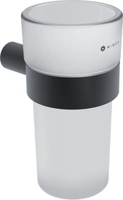 Nimco Bormo fekete fali fogkefetartó matt üveg Brc 11058W-90
