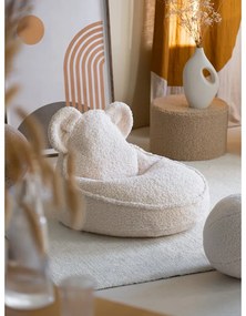 Krémszínű buklé gyerek babzsákfotel Bear – Wigiwama