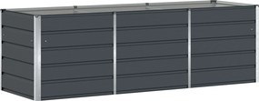 vidaXL Növénytartó Antracit 240 x 80 x 75 cm Acél