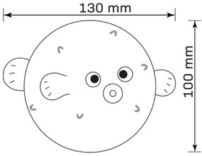 LED RGBW Dimmelhető gyermek érintős lámpa HELI LED/1W/5V USB 1200 mAh kék