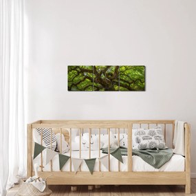 Kép - Zöld fa (órával) (90x30 cm)