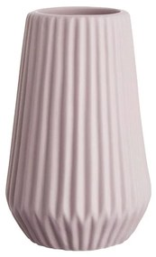 RIFFLE kerámia váza, matt rózsaszín 13,5 cm