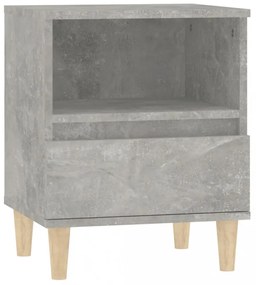 2 db betonszürke éjjeliszekrény 40x35x50 cm