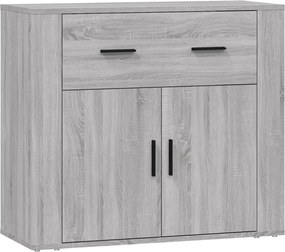 vidaXL szürke sonoma színű szerelt fa tálalószekrény 80x33x70 cm