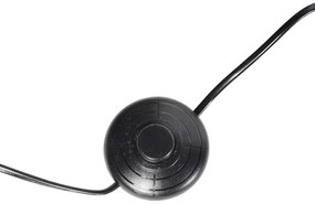 Állólámpa állvány fekete fa fekete árnyékolóval 50 cm - Puros