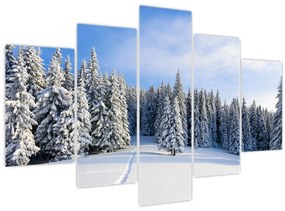 Kép - Tél az erdőben (150x105 cm)