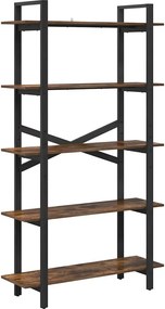 vidaXL Könyvespolc Füstölt tölgy 100 x 33,5 x 178 cm Faanyag
