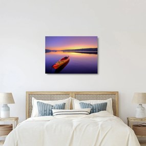 Üveg kép - Kajak a tavon (70x50 cm)