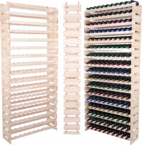 Bortartó állvány moduláris fa palacktartó 17x10 Építs úgy, mint egy építőkocka