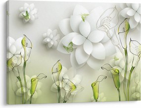 Kép virággal (70x50 cm)