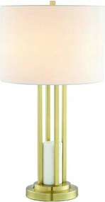Aca Lighting asztali lámpa 1XE27 Belize arany fehér márvány IP20 Átm. 35,6XM. 66CM