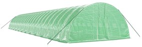 zöld acélvázas melegház 144 m² 24 x 6 x 2,85 m