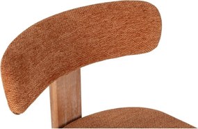 Téglavörös kárpitozott étkezőszék szett 2 db-os Nadia – MOME