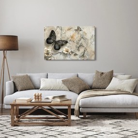 Kép - Márvány háttér pillangókkal (90x60 cm)