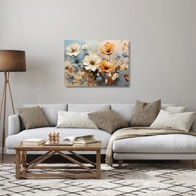 Üveg kép - Csokrok, festés (70x50 cm)