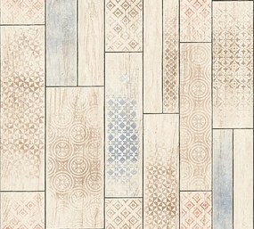 Színes deszka mintás tapéta (33089-3)