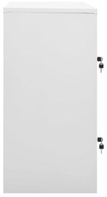 2 db világosszürke-piros acél zárható szekrény 90x45x92,5 cm