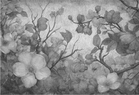 Flizelin tapéta Divatos 3D fali ragasztó Virág gallyak 152x104 Ragasztó