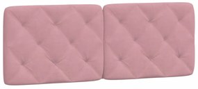 rózsaszín bársony fejtámla párna 120 cm