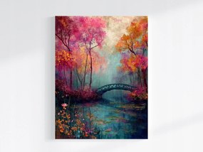 Vászonkép Canvas Tájkép Park Tó Ősz Híd Érme 60x80
