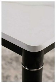 Damar W étkezőasztal 110 x 70 cm, márvány / fekete