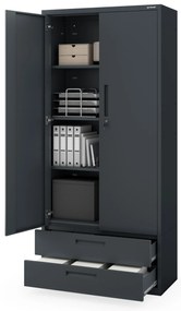 Megan Antracytowy - szuflada podwójna 195 cm