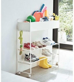 Fehér fém gyerek cipőtartó 74,5x74,5x22 cm Tower – YAMAZAKI