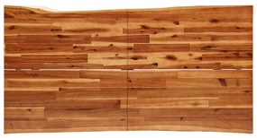 tömör akácfa étkezőasztal természetes éllel 160 x 80 x 75 cm